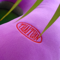 Gối chữ U quà tặng màu hồng thêu logo công ty Dệt May THÁI TUẤN